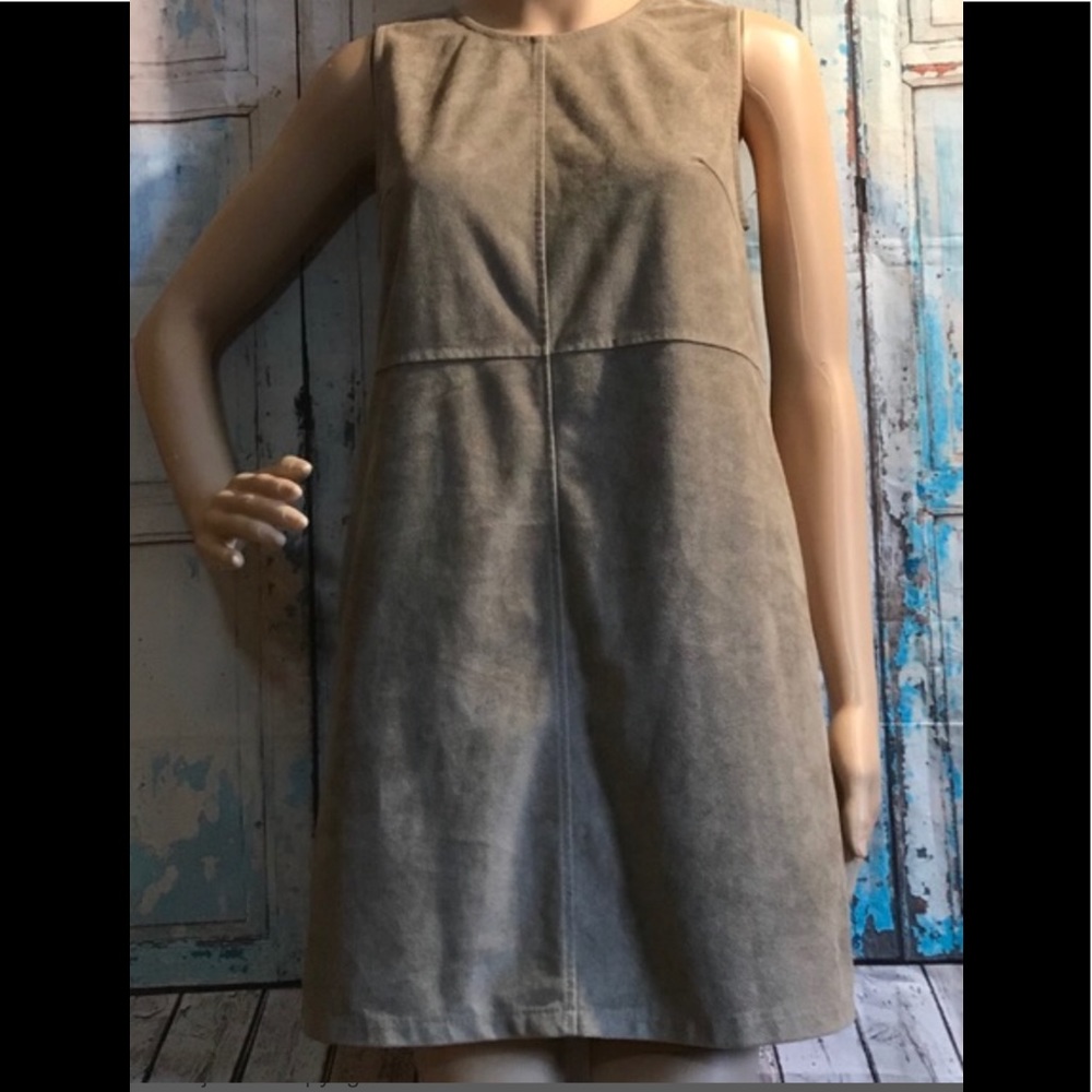 Grey faux suede dress - NWT
